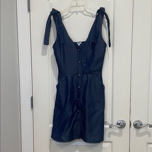 Splendid Indigo Button-Up Dress